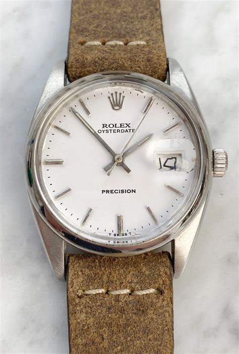 rolex vintage oysterdate precision 6694 in leather strap|Rolex oysterdate precision 6694 price.